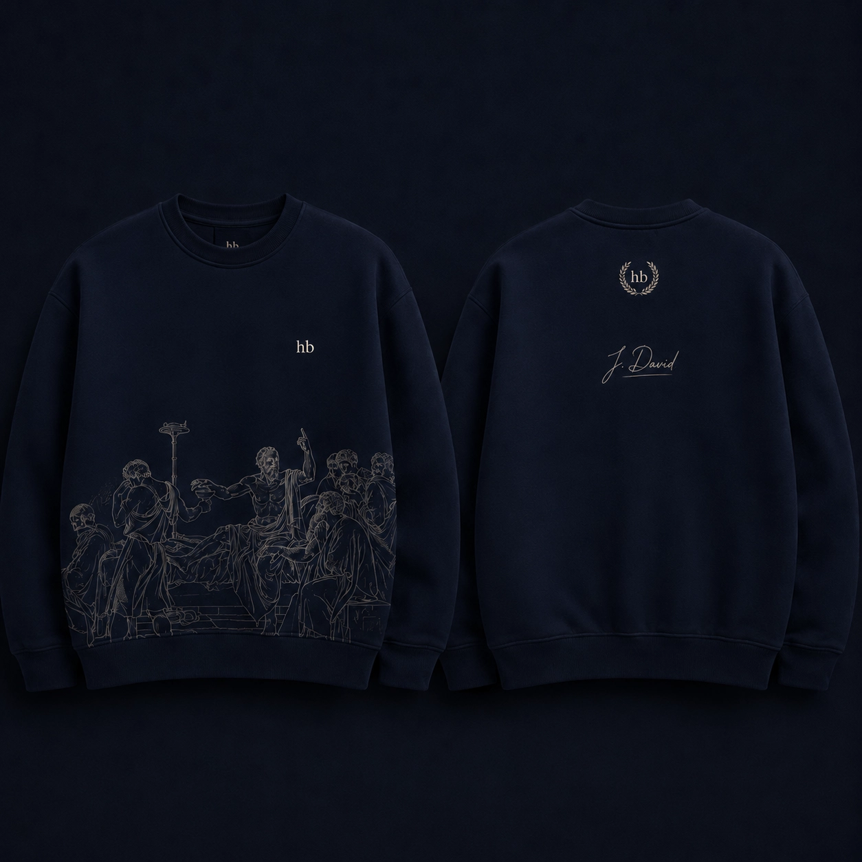 Death of Socrates Navy Sweatshirt