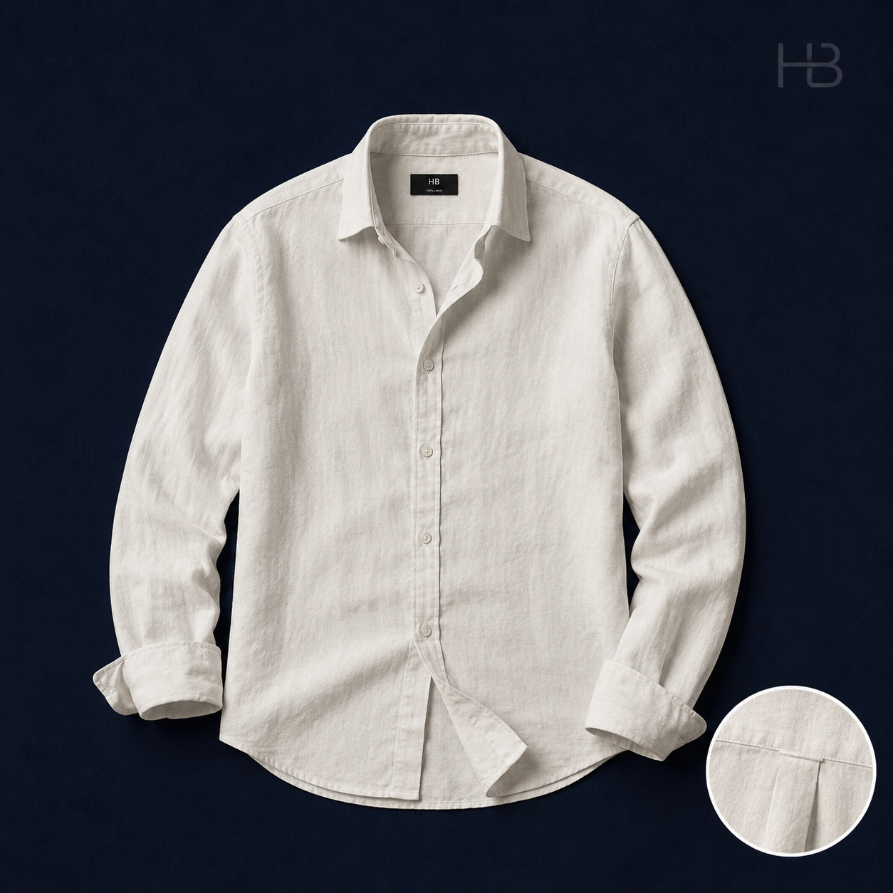 Natural White Linen Shirt