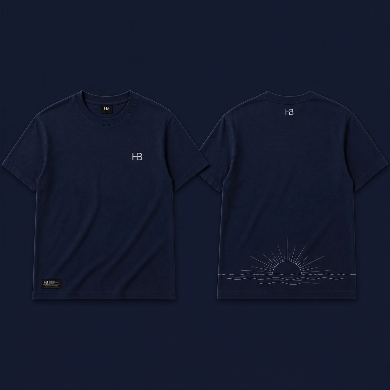 Navy Blue Printed T-Shirt