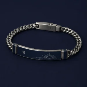 Navy Sunrise Steel Bracelet